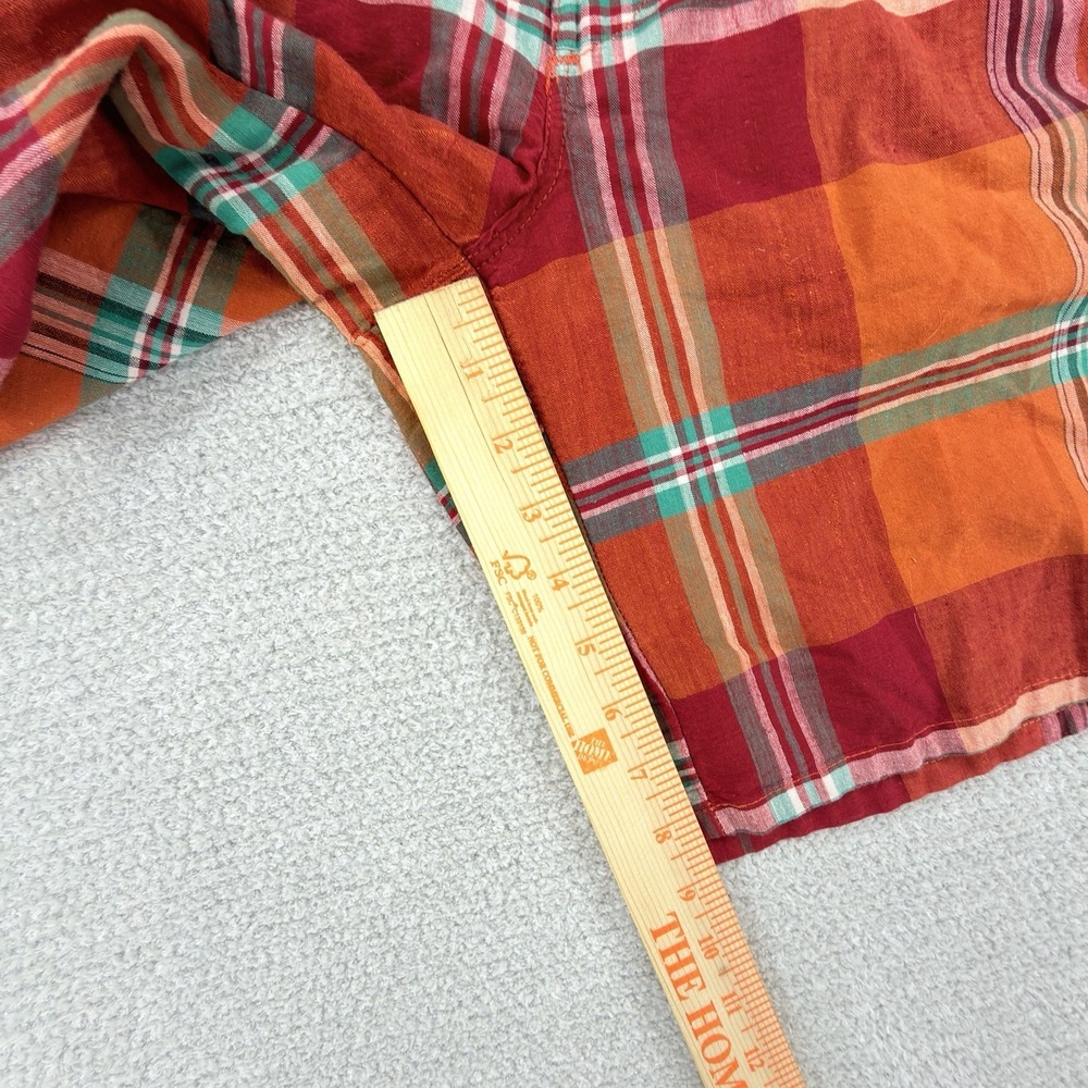 Vintage Polo Ralph Lauren Shorts Mens 36 Orange Madras Plaid Cotton Chino USA - Picture 7 of 7